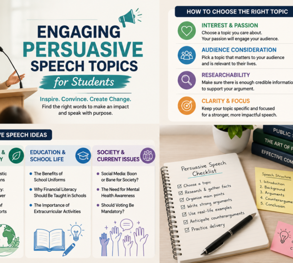 Persuasive speech writing service for students with public speaking, presentation, and academic argument support